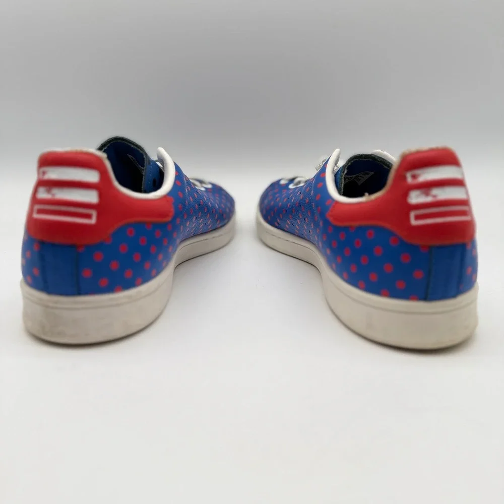 Adidas Mens 10.5 Pharrell Williams Stan Smith Blue Red Polka Dot B25400
